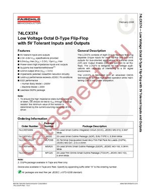 74LCX374MTC datasheet  